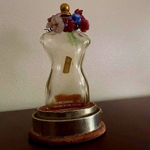 Antique 1950s Flowered Elsa Schiaparelli SHOCKING Perfume Bottle